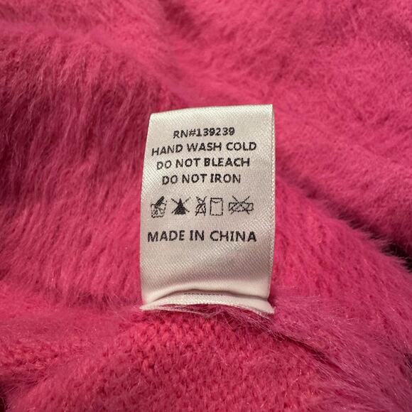 Do + Be Womens Sweater Eyelash Barbie Girly Kawaii Cottage Retro Pink Small KI - Picture 5 of 6